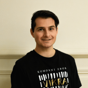 Portrait of Erik Solinas, member of the Vikra chamber choir