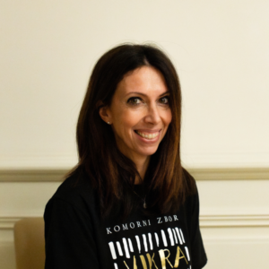 Portrait of Valentina Gustin, member of the Vikra chamber choir
