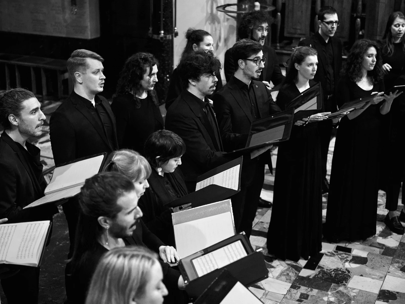 The Vikra Chamber Choir performing in a church