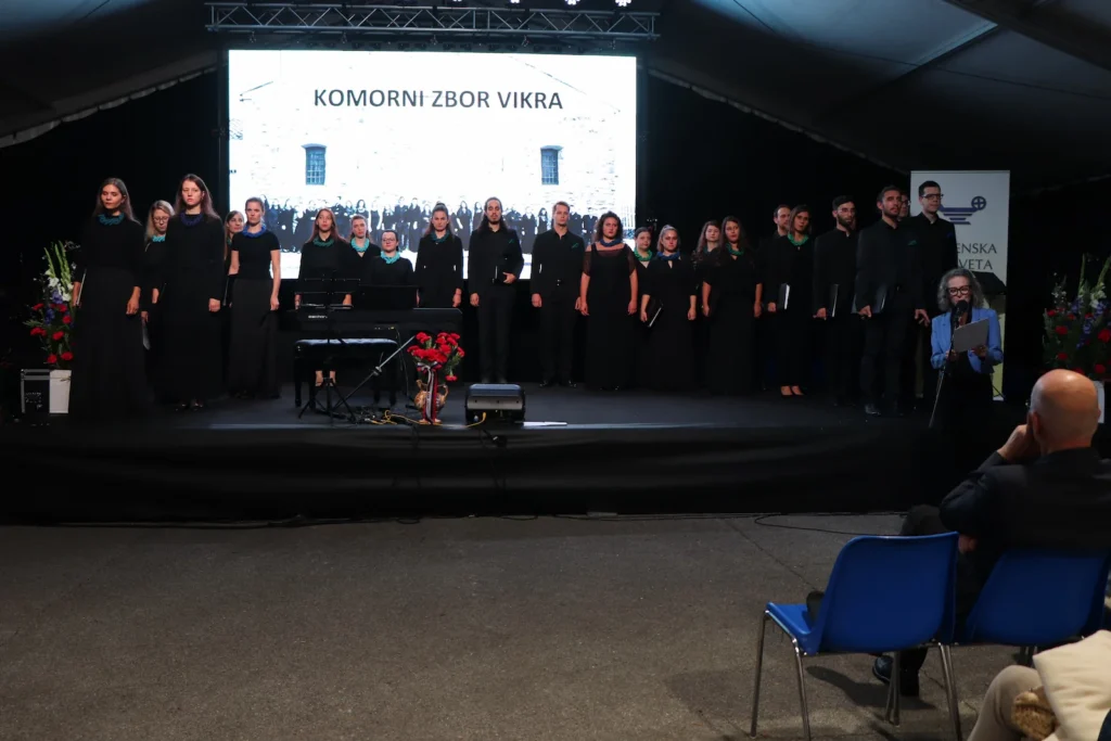 The Vikra Chamber Choir performing in Draga in 2023