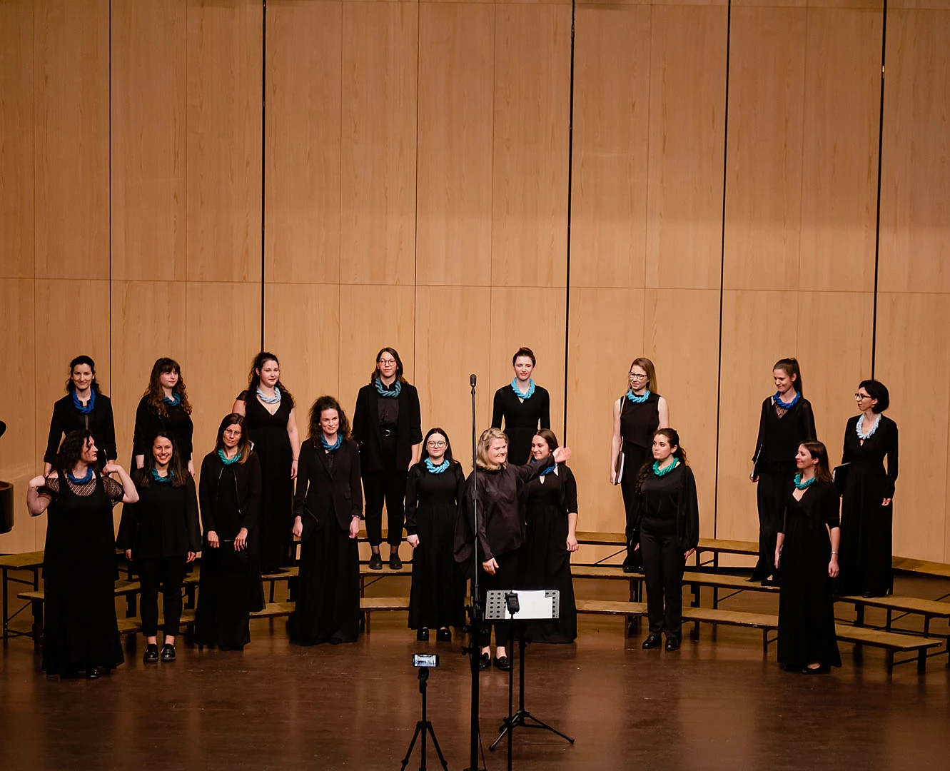 The Vikra Chamber Choir performing at the Kulturni dom Nova Gorica
