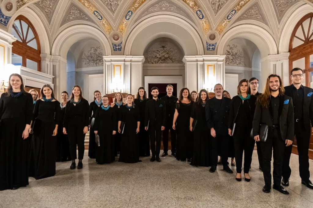 Group photo of the Vikra Chamber Choir in Orvieto